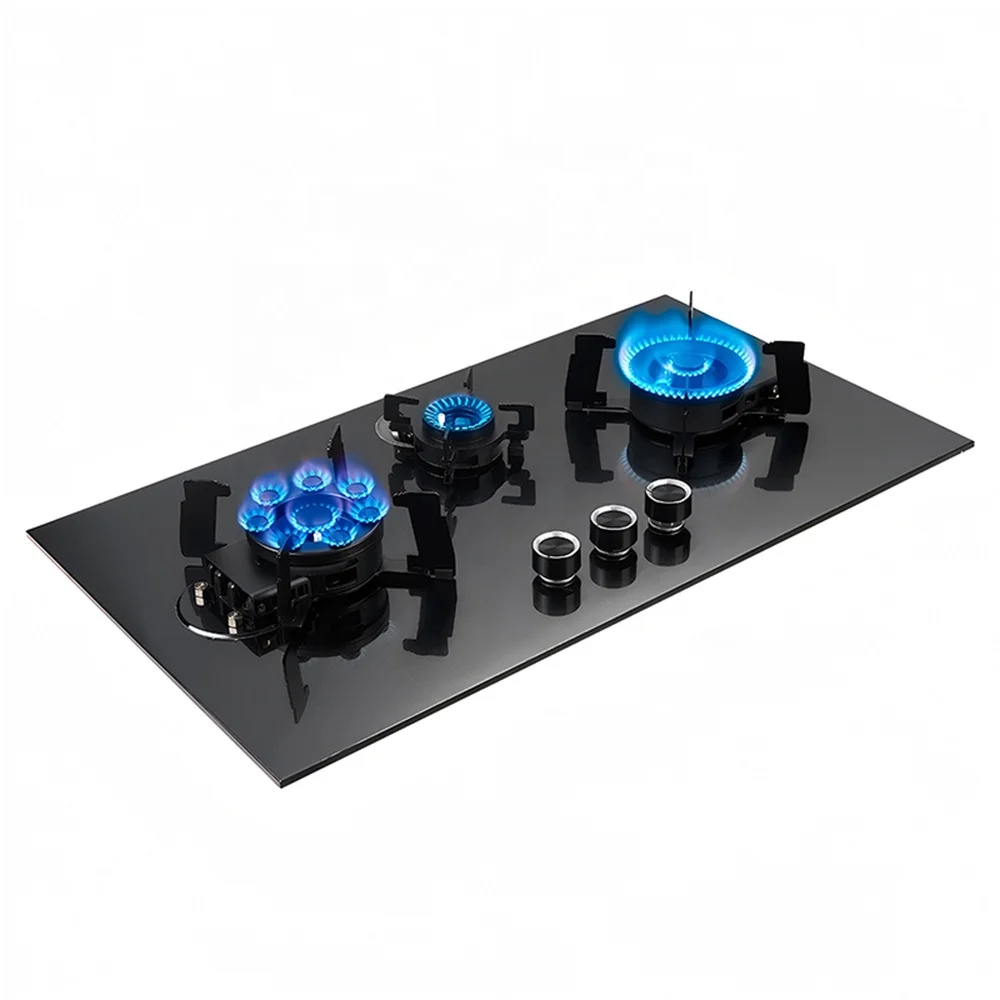 Ridax Flip burner Built in Gas Hob 3 burner Gas Cooker Stove Blue Fire Gas Cooktop Flipt Baner Stove 4