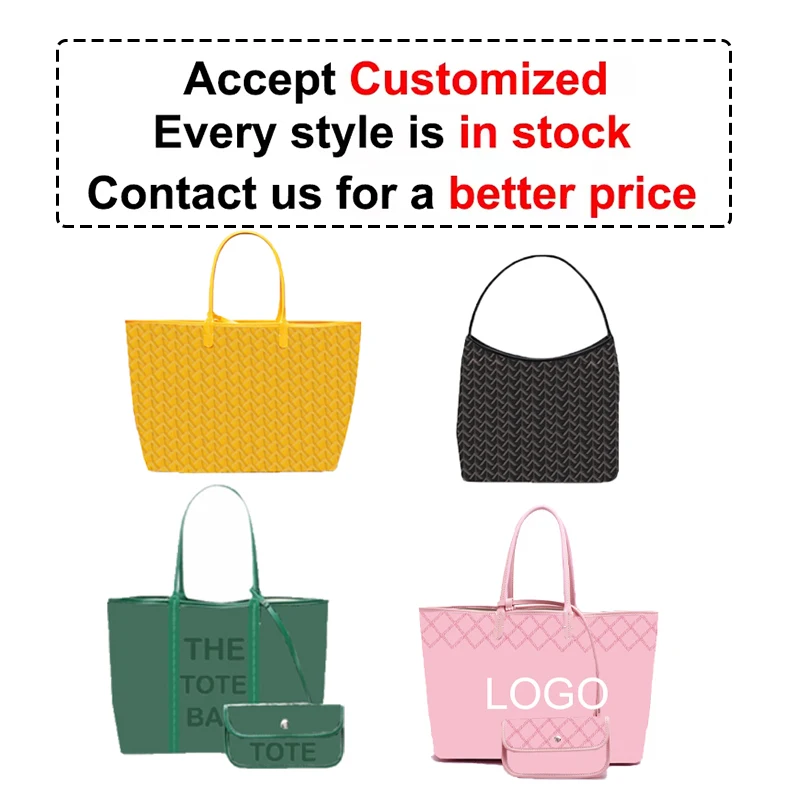 Women's Designer Fashion Handbags Luxury PU Leather Tote with Custom Logo and Pearl Decoration Custom Logo Handbags