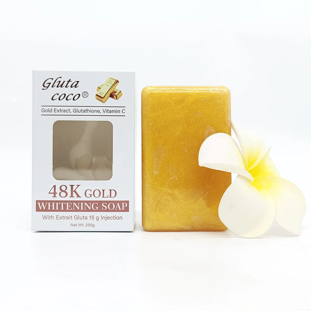 48K Gold Whitening Soap with Extra Gluta, Vitamin C & Moisturizing  Properties for Skin Whitening  Handmade Bath Soap