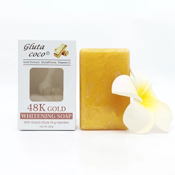2 Barres De Savon Blanchissant à L'or 24 Carats - Collagène Et Vitamine E - 80 G Chacune