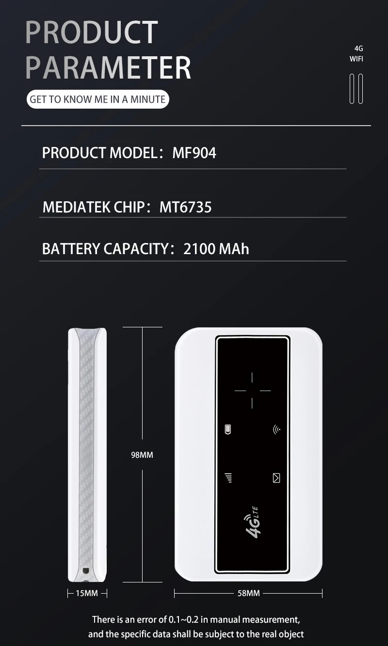 Unlocked Factory Custom Mf904 3G 4G Fdd Lte 150Mbps Mobile Wifi Hotspot Pocket Router Wifi 4G Lte Sim Card With Antenna