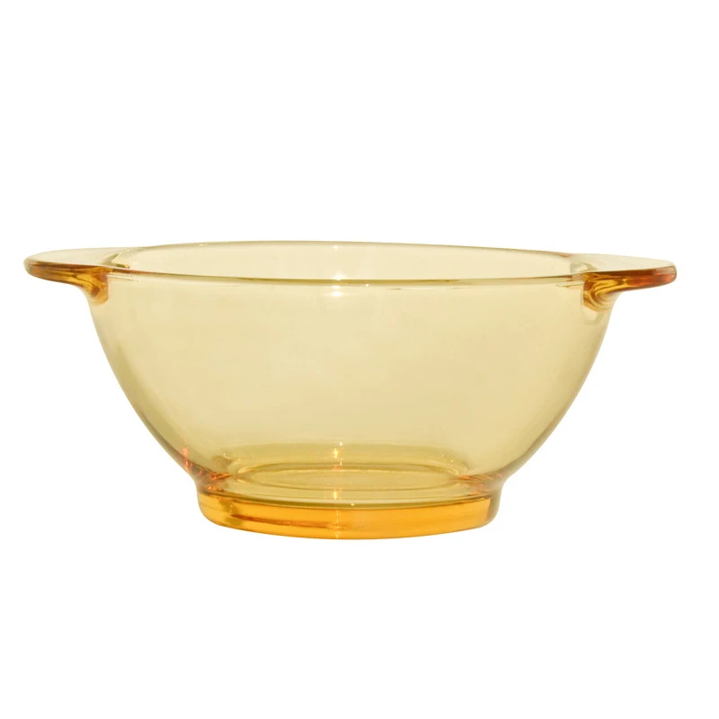 Luxury modern High borosilicate amber glass tableware Large Salad Bowl glass bowl for rice, soup, salad, fruit, dessert