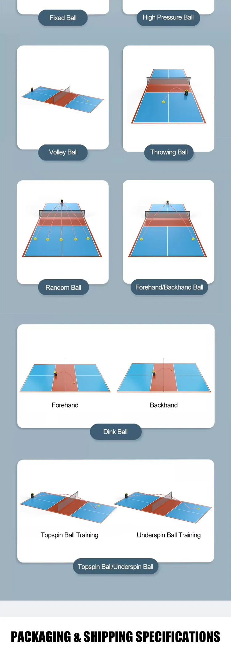 TenniSmash TS-08 ABS Mini Tennis Net Ball Machine with IOS/Android App-Controlled Robot Trainer and European Plug