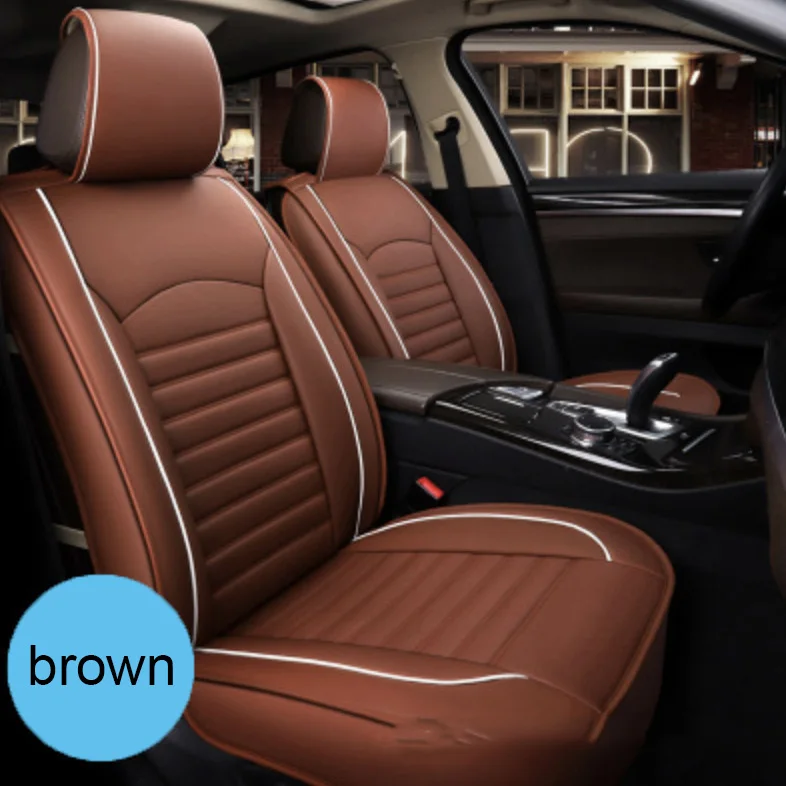 New Arrival Universal Luxury Custom Pu Leather 5d Full Set 5 Car Seat