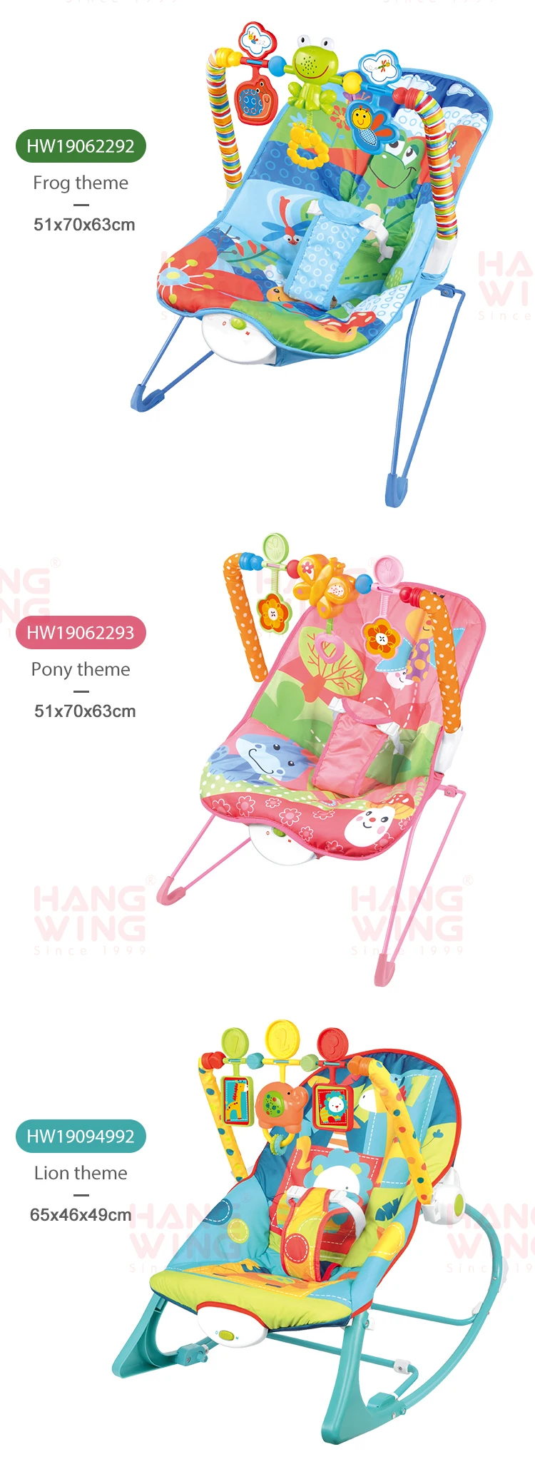 Hw Multi Function Themes Baby Toddler Rocking Chair With Music Hanging