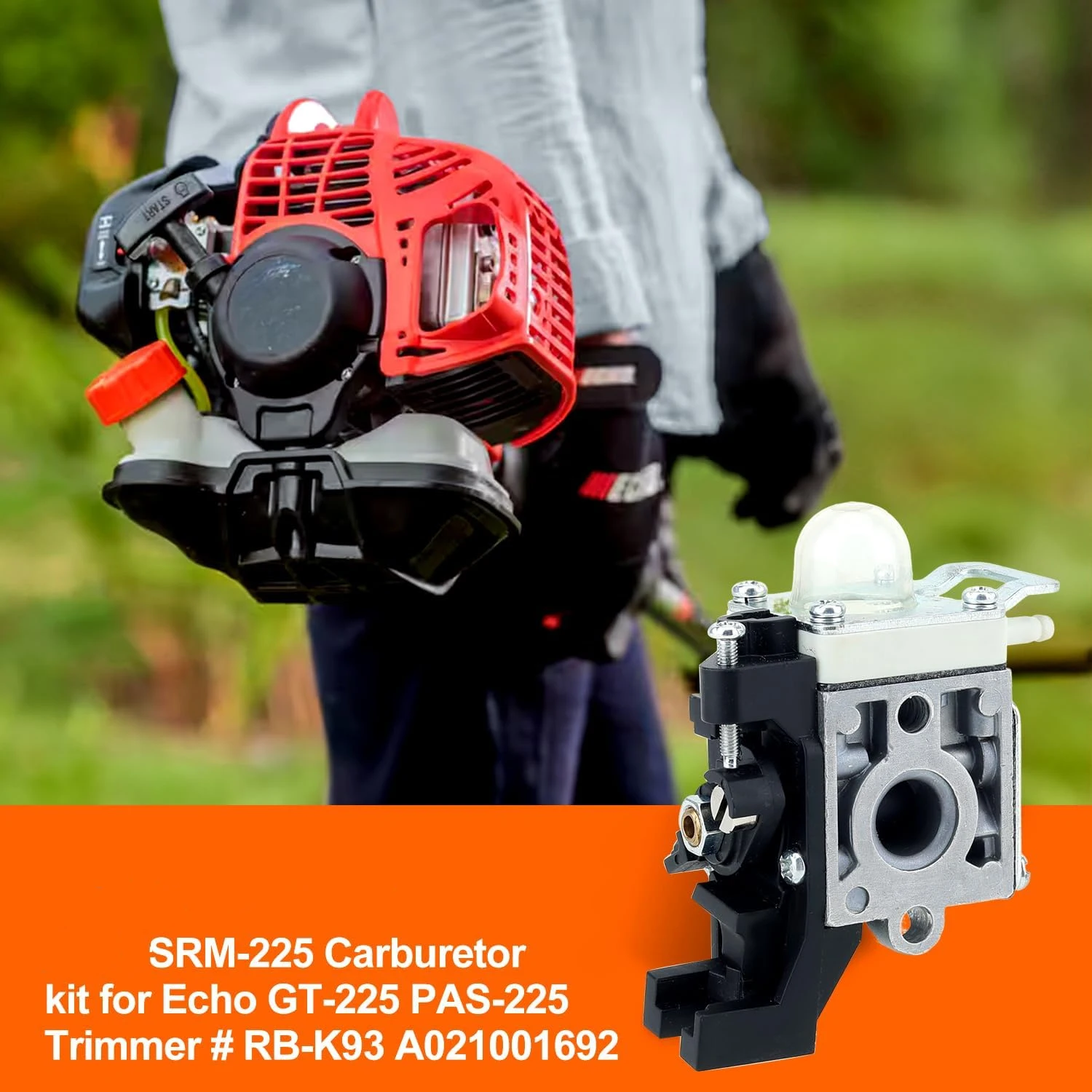 Ritmo 1/25 Per Zama RB-K93 A21001690 Kit Carburatore Per Echo GT-225 PAS-225 SRM Kit Carburatore Echo