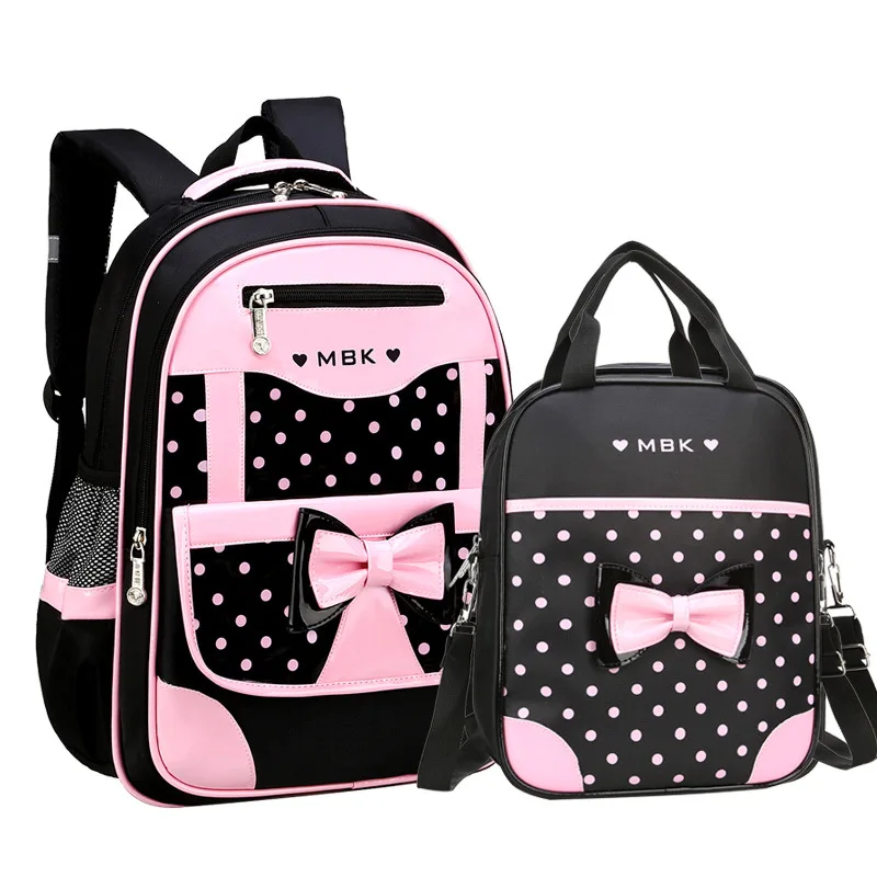 Pinkie’s Palace Black Cat Pink & Black Kid’s Roller Backpack Wheeled Bag