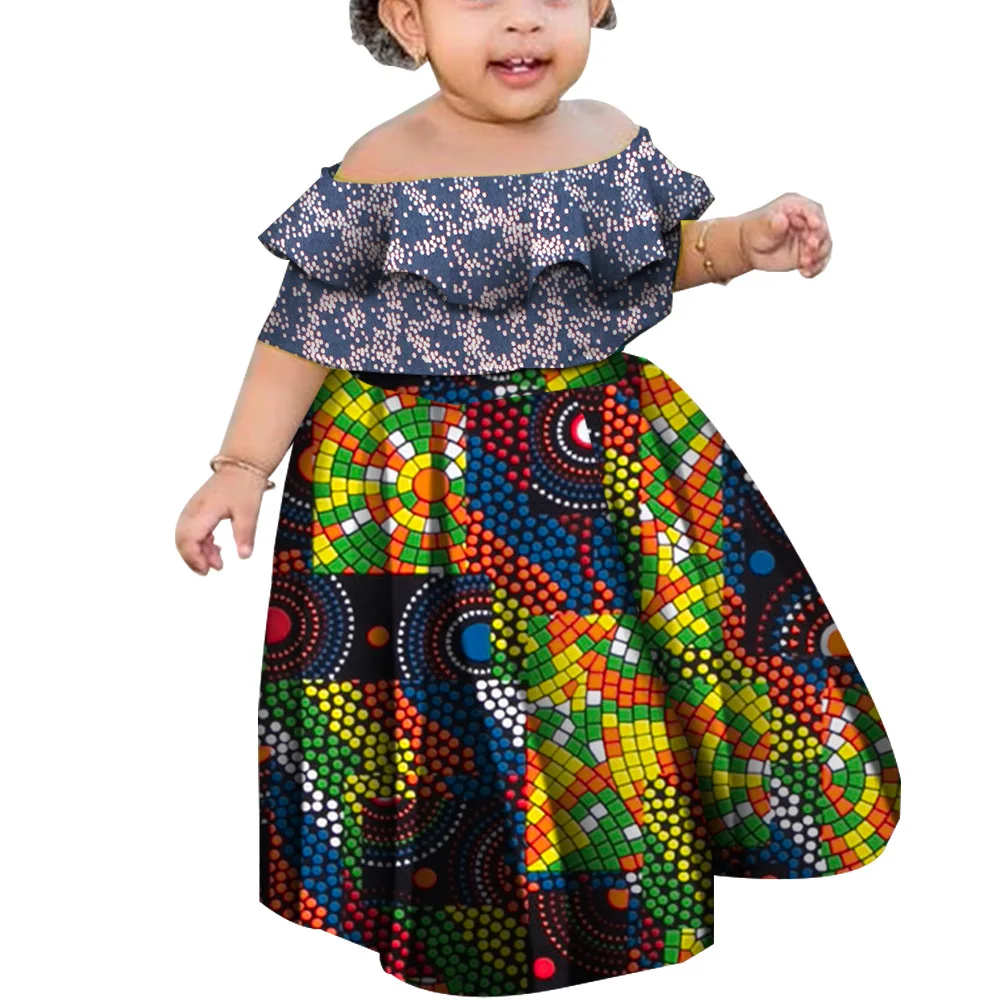 African Traditional Dresses For Girls African Clothes Print Dresses For  Girl Summer A-line Dress Matching