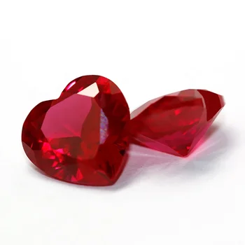 Loose heart cut pigeons-blood ruby corundum price per carat