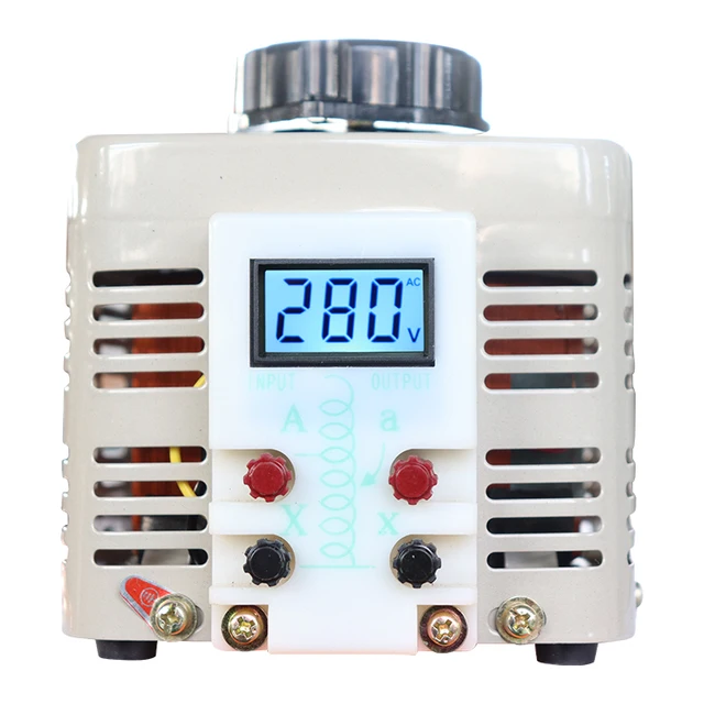 Wholesale Single Phase Digital Variac Auto Transformer 220V-280V 50Hz/60Hz Aluminum & Plastic OEM/ODM Service Coiled Shape