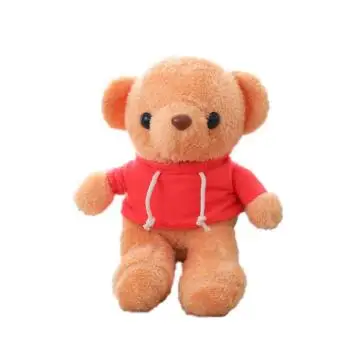 Custom Colorful Plush Teddy Bear Wearing Cowboy Clothing Popular PP Cotton Filled Teddy Bear