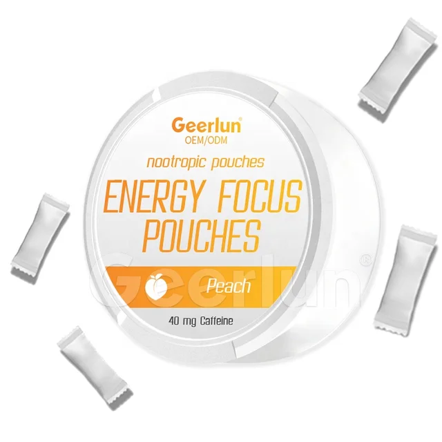 High-Performance Energy Focus Pouches Natural Flavors 40mg Caffeine Promotes Gum Health Nootropic Caffeine Pouch