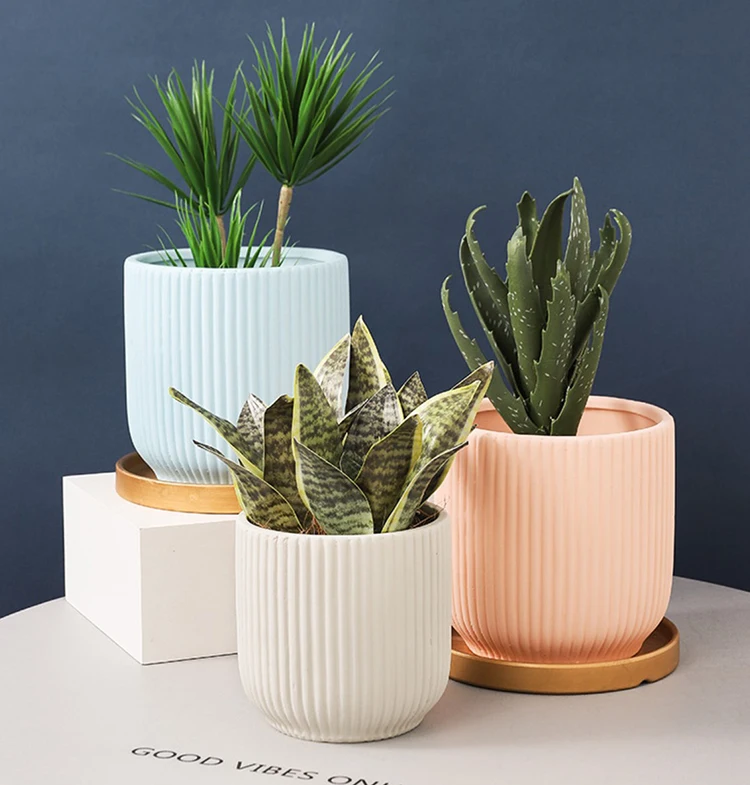 Garden Supplies Indoor Home Decor Small Ceramic White Modern Flower