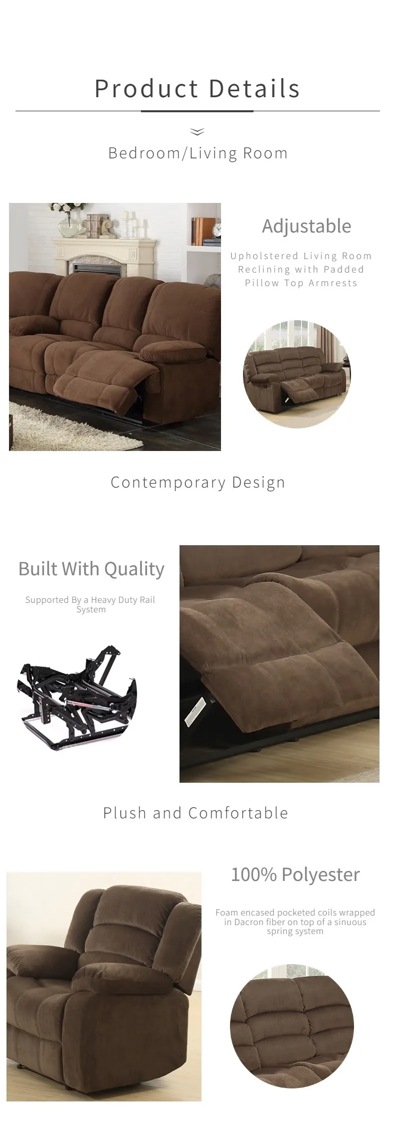 Modern Living Room Furniture Power Velvet 1 2 3 Croner Couch L Shape