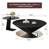 Slate countertop flying saucer coffee table 90cm + 50 side table