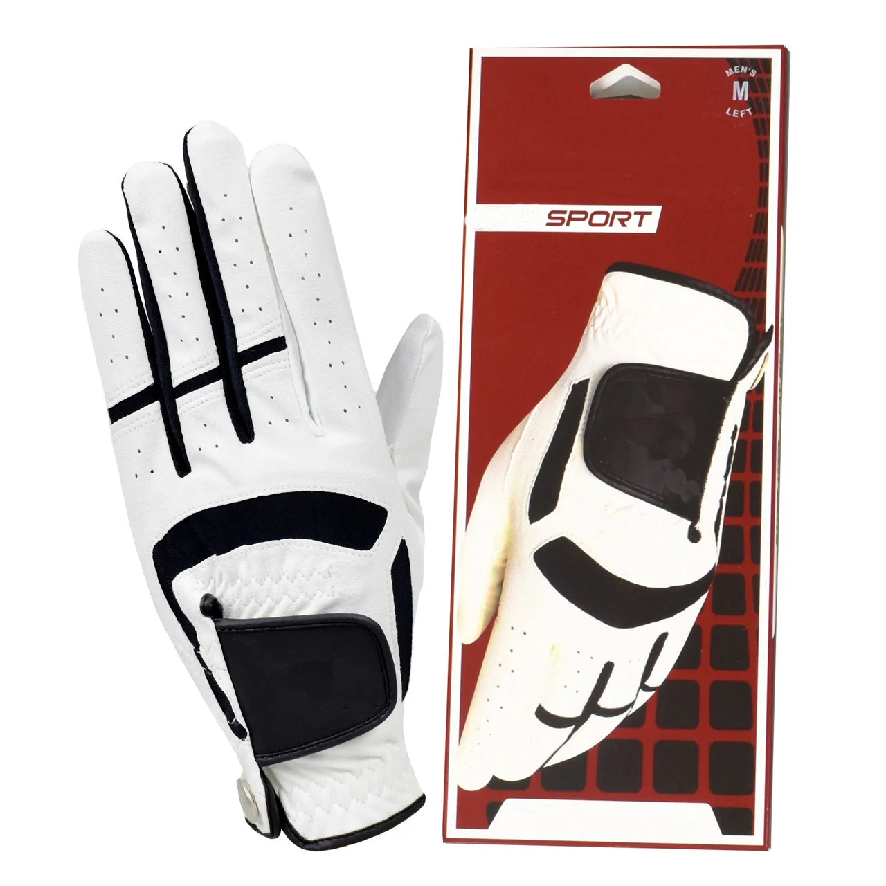 Yopral Custom Size Color Golf Spandex Cabretta Leather Gloves With