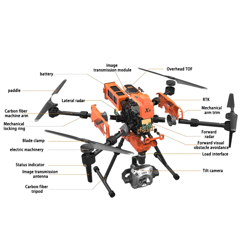 Professional Uav Drone X4 With Pdl300 Camera&remote Control Aerial