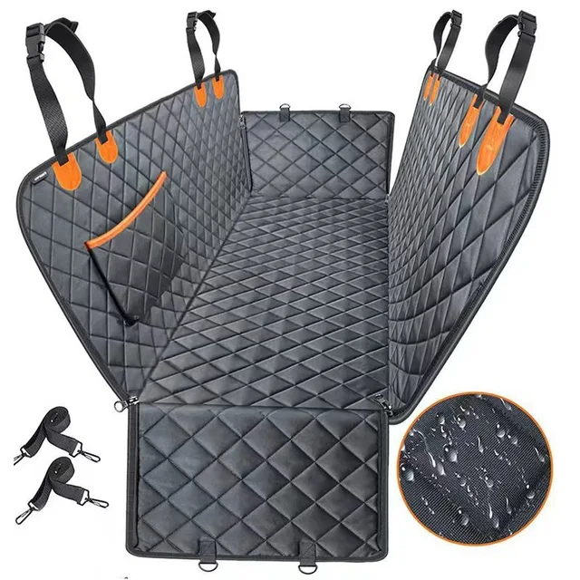 Waterproof Black Universal Polyester Padded Hammock Rear Back Seat Mat Pet Dog Car Seat Cover For Car