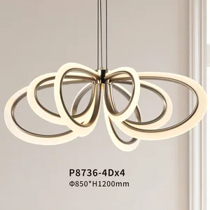 JACKSUN Small Metal Flower Ceiling Lamp LED Modern Minimalist Living Room Nordic Household High Brightness Dimmable Lamp