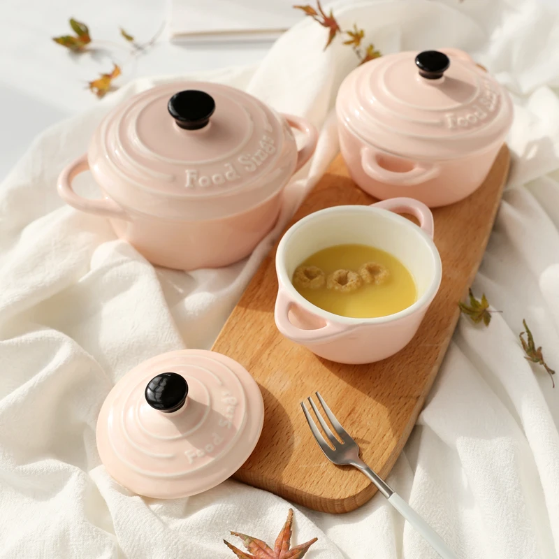 Cute Binaural Steaming Egg Serving Bowl Baby Small Lunch Container Fruit  Salad Soup Ceramic Baking Bowls With Lid 1960 - Buy Cute Binaural Steaming  Egg Serving Bowl Baby Small Lunch Container Fruit