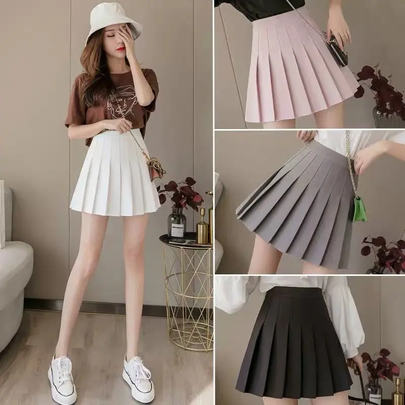 Sets Women Y2k Preppy Outfits Baggy Short Sleeve T-shirts + Pleated High  Wait Mini Skirts 2022 Summer Korean Style New Fashion - AliExpress