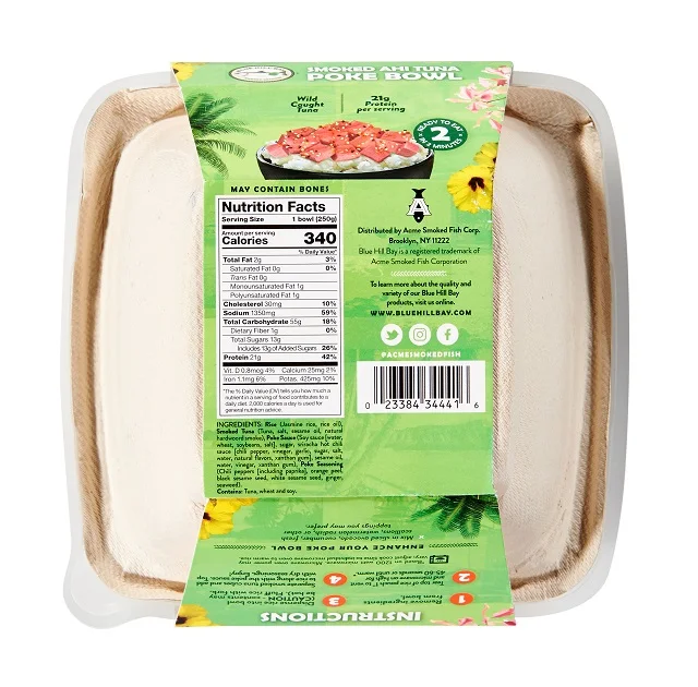 8 8 Oz Poke Bowl With Cold Smoked Tuna Microwavable Rice Poke Sauce And Seasoning Buy Blue Hill Bay Poke Retail Product On Alibaba Com