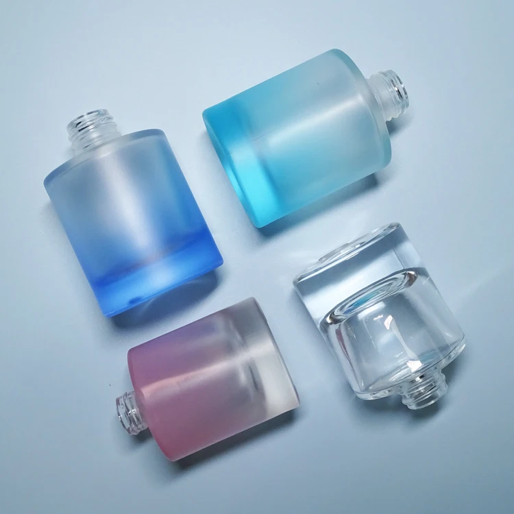 100ml Glass Dropper Bottle Frosted Clear Green Blue Pink Nude Refillable 100ml Oil Glass Cylinder Lotion Bottle Pink Glass Dropper Bottle