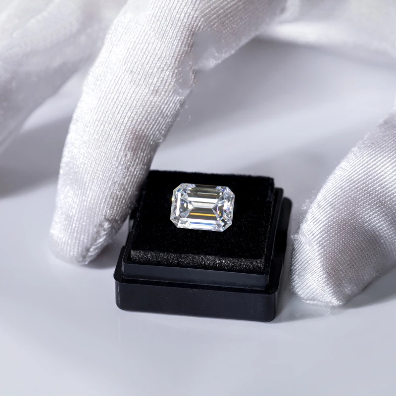 HMOIS D color Emerald Cut VVS1 wholesale price white synthetic loose moissanite