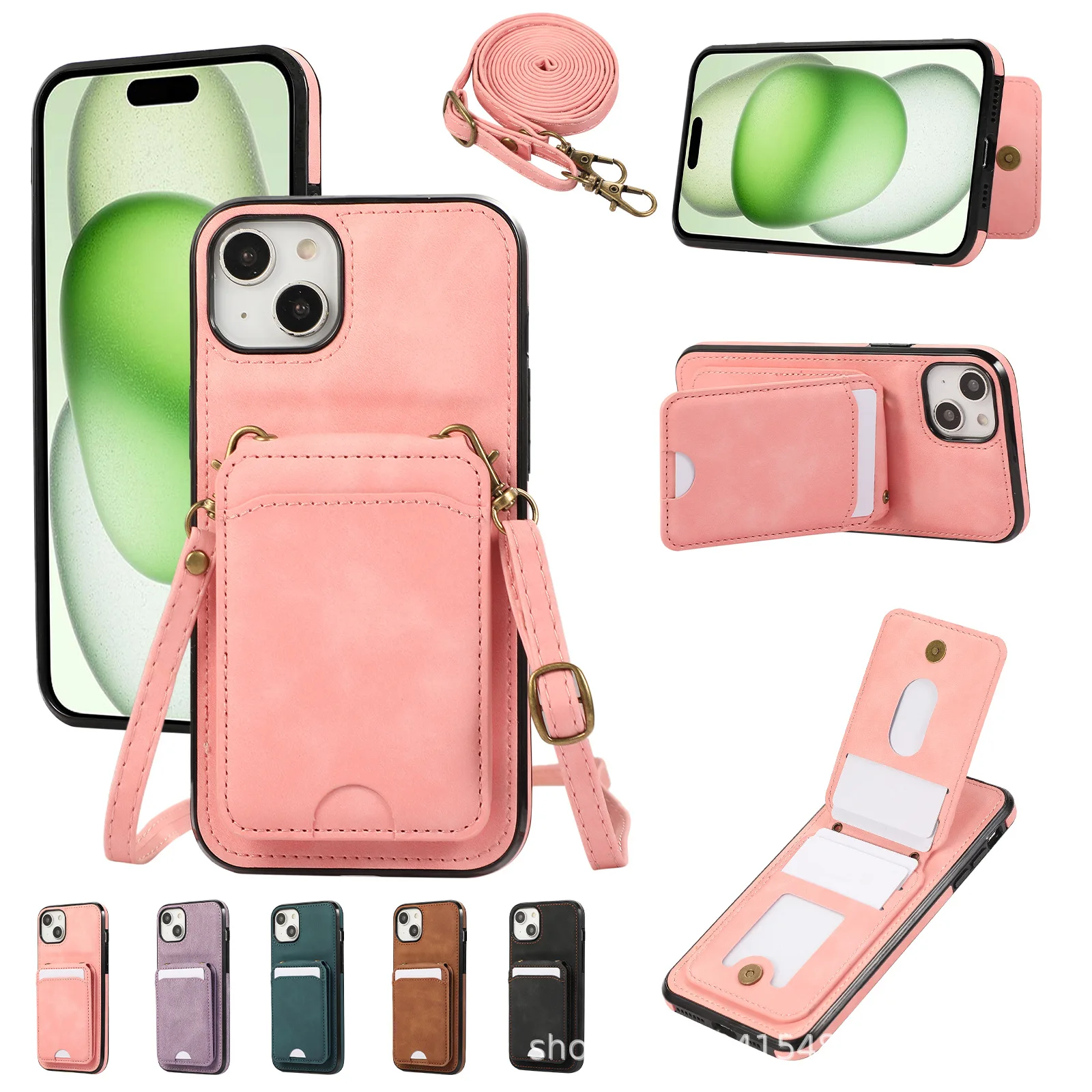 Buckle Anti-Loss New Model Phone Case For iPhone 11 12 13 14 15 16  Pro Max Plus X XR XS XSMAX Grid Card Holder Phone Protector supplier