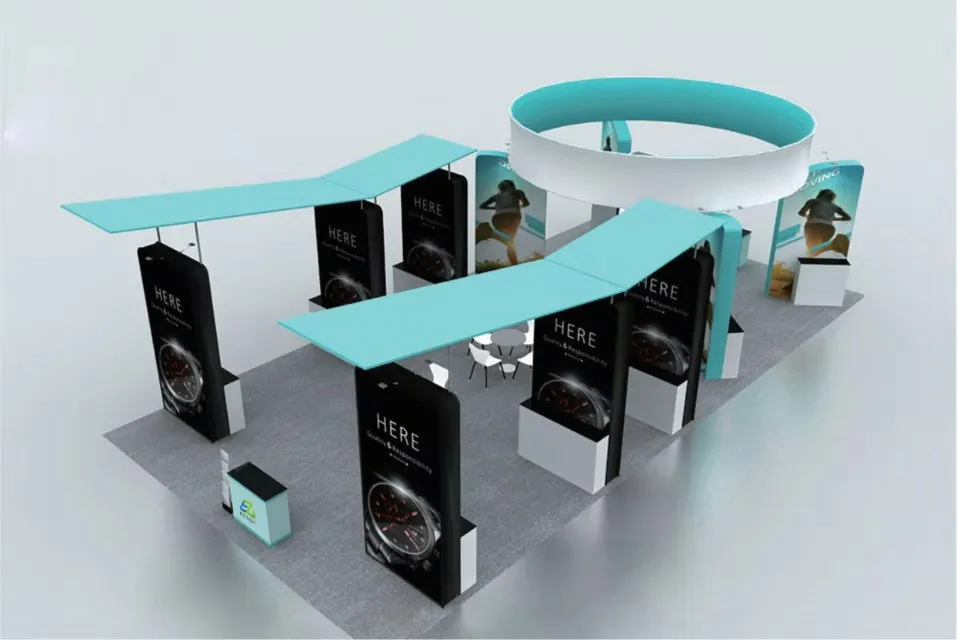 Outdoor Trade Show Equipment Standard Exhibition Booth with Durable Fabric Display