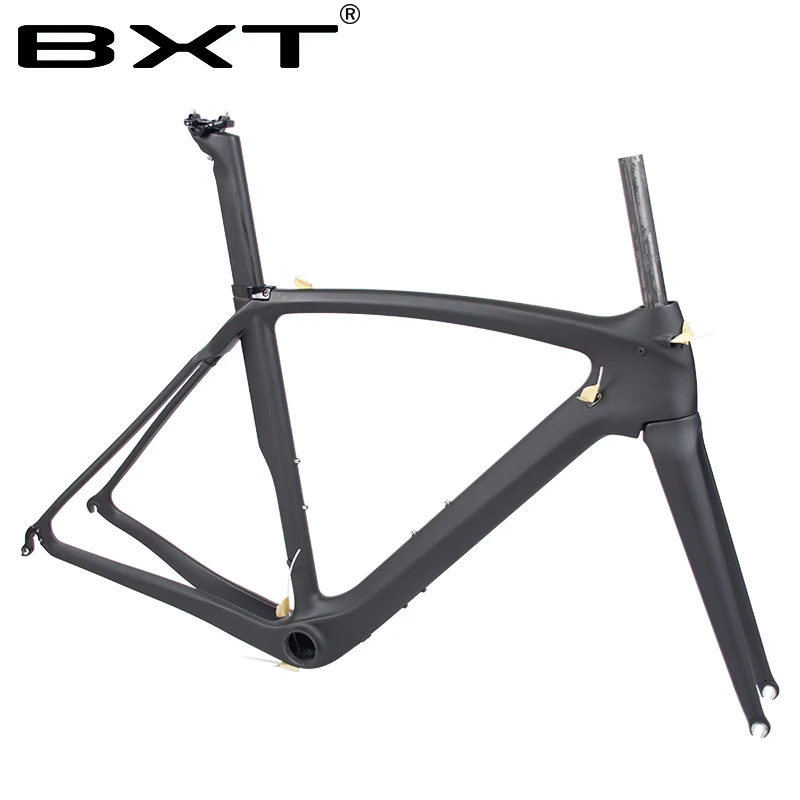 Рама для дорожного велосипеда T800 из углеродного волокна, сверхлегкая 530/550 мм, V-тормоз 700C, рама для гоночного велосипеда, вилка BB386, рама для велосипеда, внутренний кабель