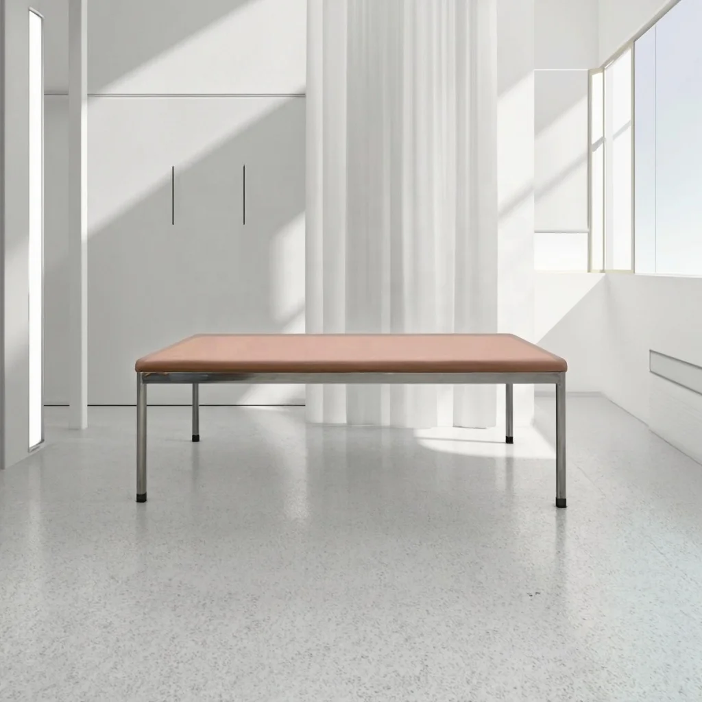 Premium Modern Stainless Steel Medical Examination Table with Leatherette Padding for Hospital and School Use 4