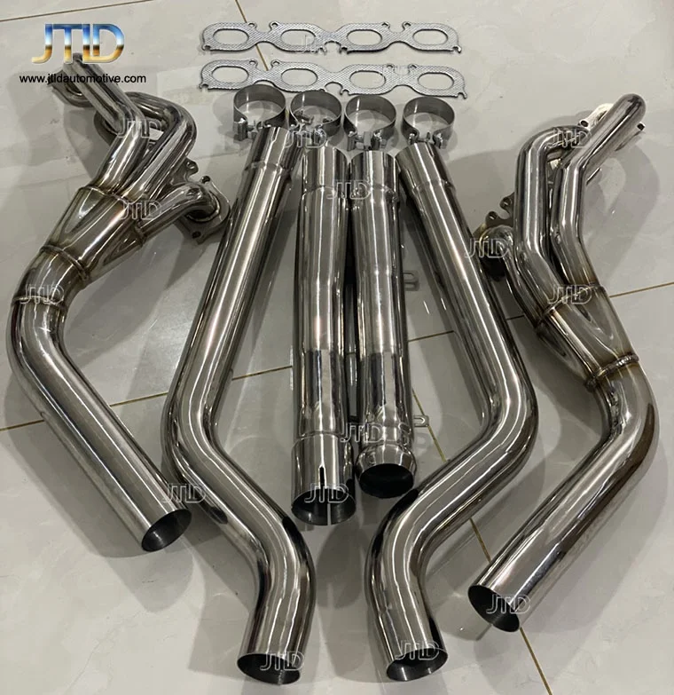 high performance long tube exhaust manifold header for Mercedes BENZ W204 C63 amg m156 headers