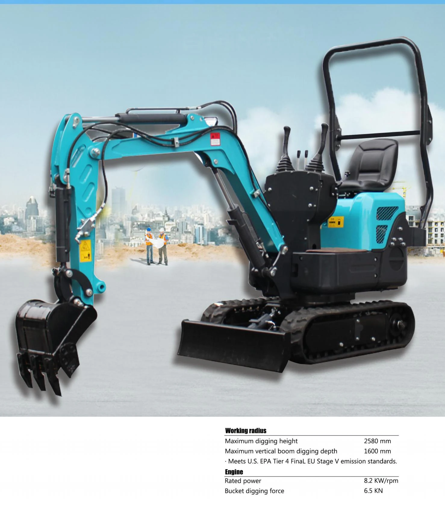 New 1 Ton Mini Excavator with EPA EURO 5 Engine - Free Shipping ...