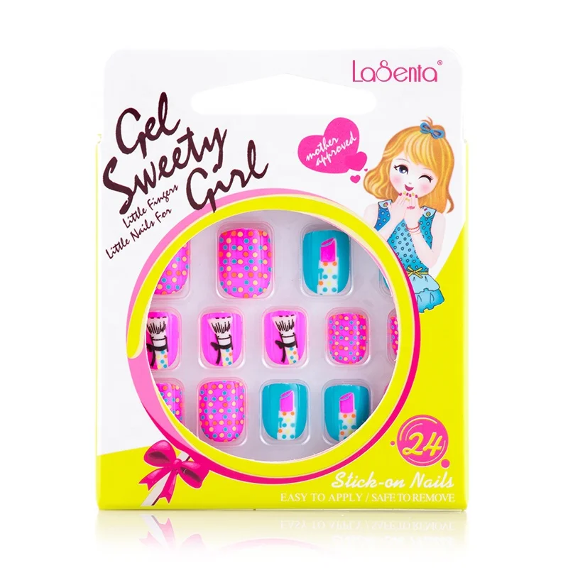 Новое поступление 2018 накладные ногти 24 шт. накладные ногти для детей