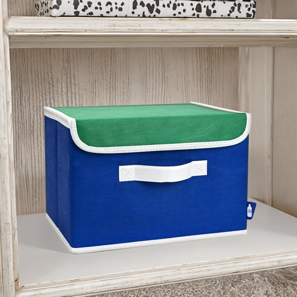 Non-Woven Foldable Storage Box With Cover, Which Can Be Used to Receive Clothing, Quilts, Food and Books