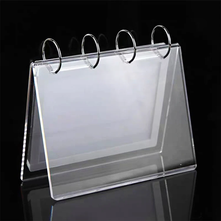 Wholesale Acrylic Table Calendar Display Stand Custom Page Turning