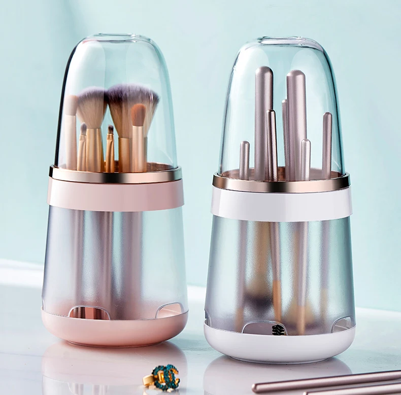 Органайзер для кистей макияжа с пылесборником пластиковый органайзер хранения вместительный Прозрачный держатель