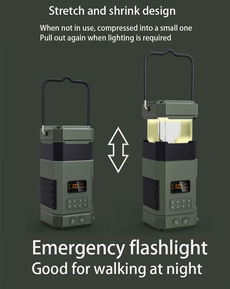 6-in-1 Multi Global Am Fm Radio Solar Speakers Emergency Product Camping Light Petromax Outdoor Lantern Wall Lights