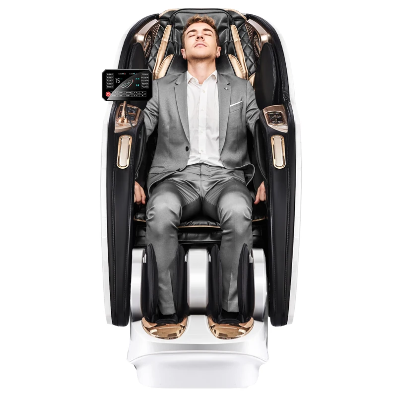 Luxury Foot Massager Vibration Zero Gravity AI 4D Full Body Shiatsu Electric Office Hair Salon Foot Sofa Gaming Massage Chair