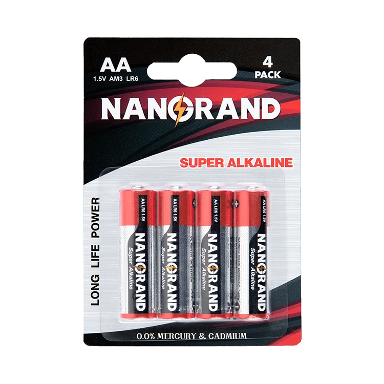 Щелочная батарея AA LR6 1,5 в, одноразовая батарея с сертификацией CE