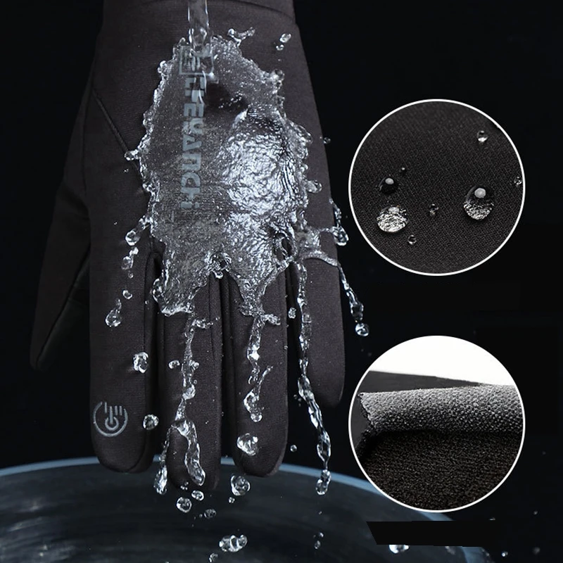 FF563 сохраняющие тепло уличные Нескользящие варежки с пальцами перчатки для пеших прогулок велоспорта лыж мужские зимние сенсорного