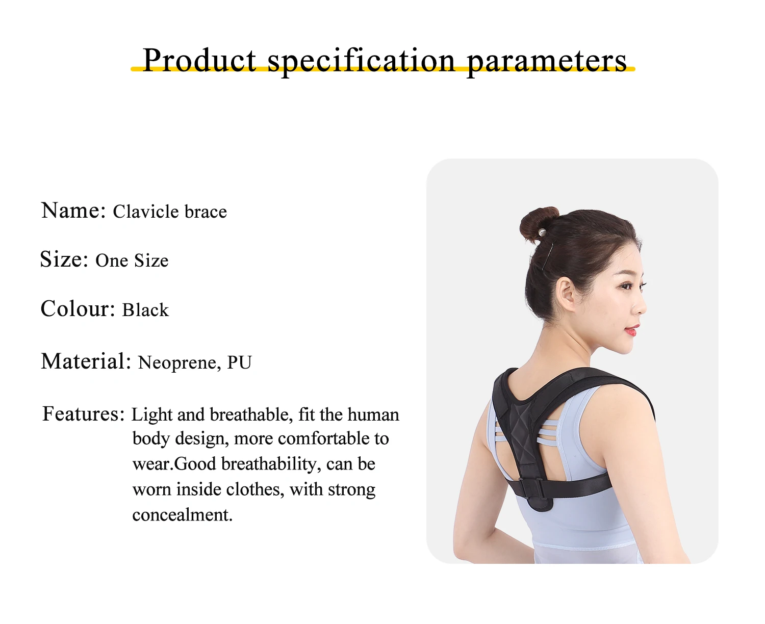 Scapular Support Upper Back Spine Fixation Clavicle Scapular Fracture Posture Corrector ...