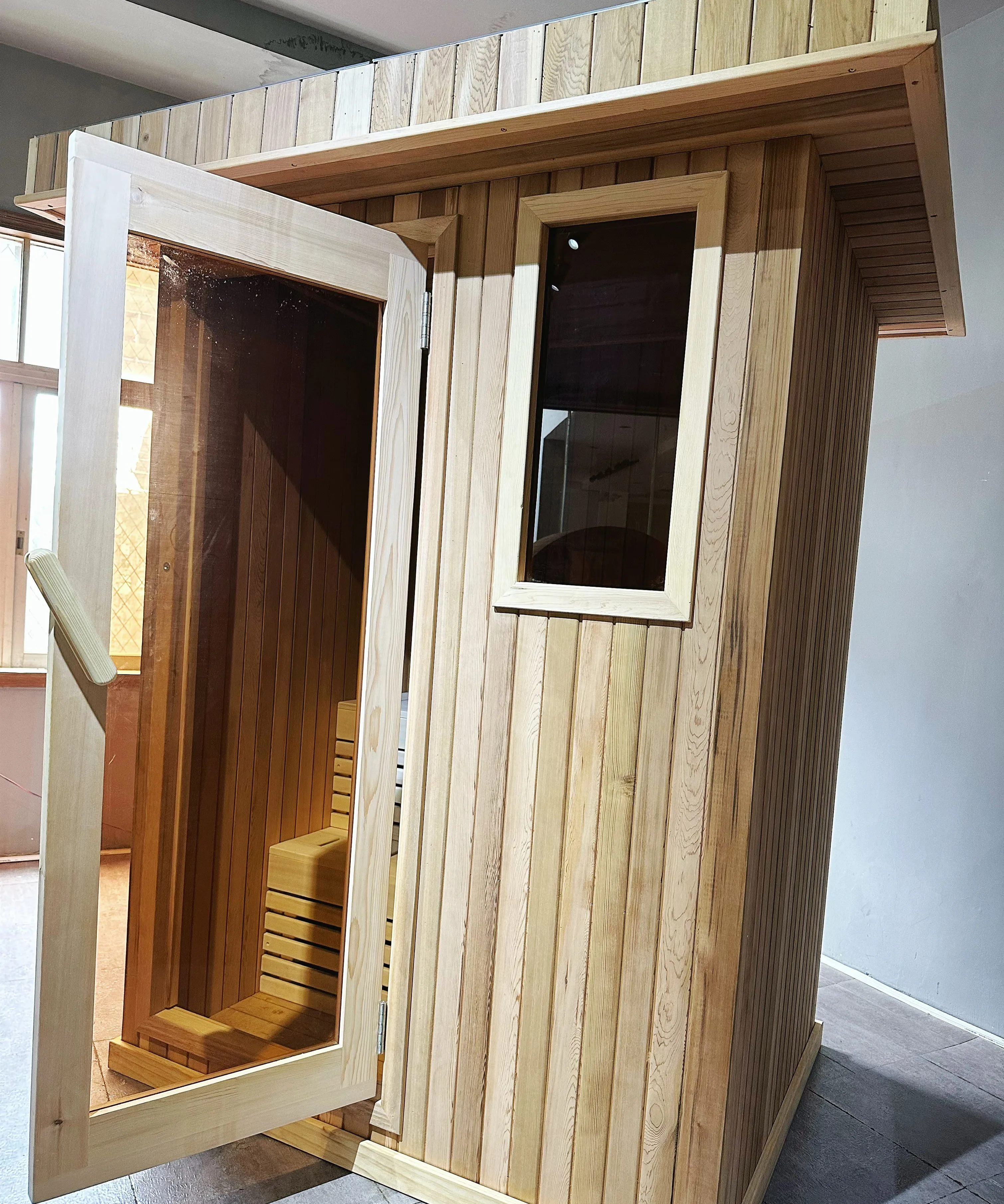 28 Person Electric/wood Fired Dry Steam Sauna House Outdoor Sauna Room