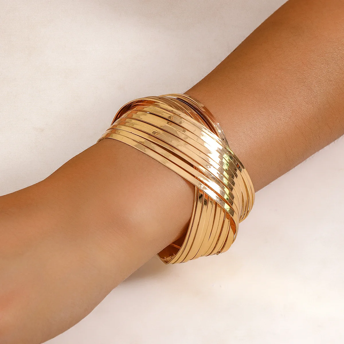 Chunky Gold Cuff Bracelets For Women Wide Gold Bangle Bracelet Hammered
