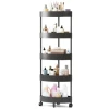 Black triangular storage rack-plastic tube-wheeled model