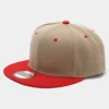 Khaki + red