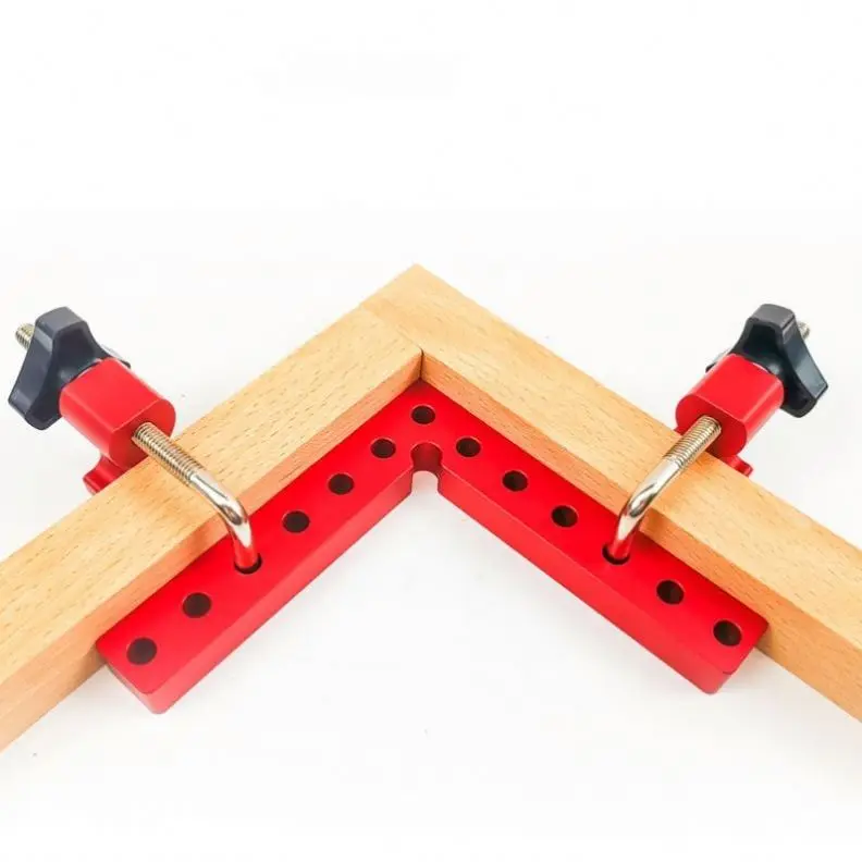 TEBAK W-21 Woodworking Corner Clamping Ruler 120/140/160mm Aluminium Alloy Right Angle Clamps L-Shaped Auxiliary Fixture