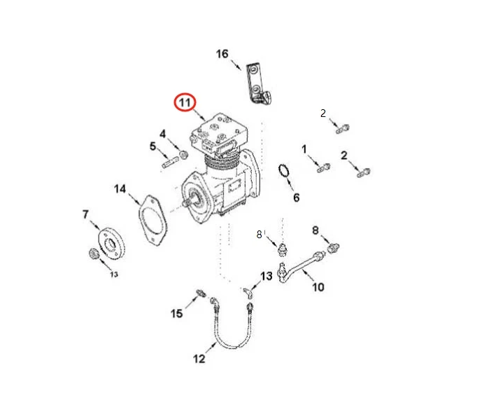 High Quality Constroction Machine  SP106141 air Compressor  for Liugong Wheelloader