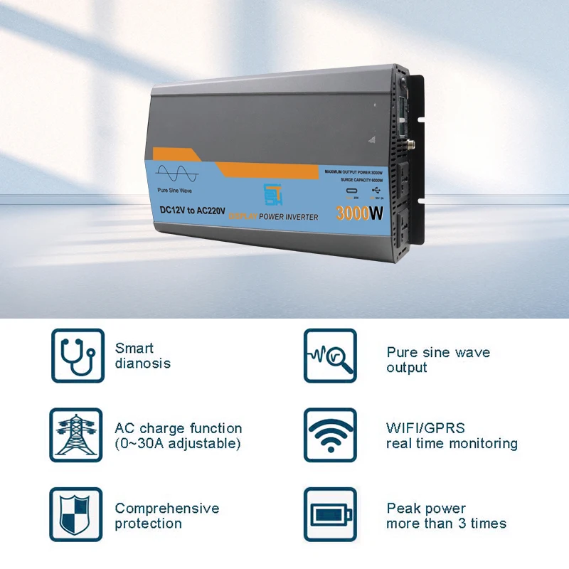 Off Grid Solar System Dc Ac Inverter Car Power Inverter 200-8000W 3KW ...